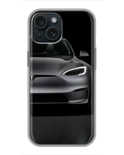Чохол для iPhone 15 з картинкою «Tesla Model S Look»