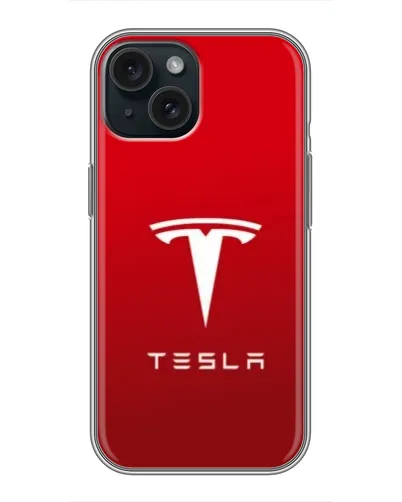 Чохол для iPhone 15 з картинкою «Tesla Red Classic»
