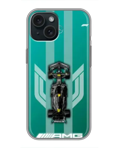 Чохол для iPhone 15 з картинкою «Mercedes AMG Petronas»