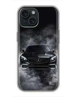 Чохол для iPhone 15 з картинкою «Mercedes у диму»