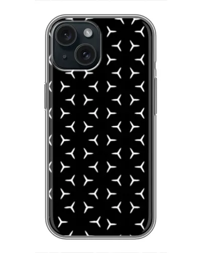 Чехол для iPhone 15 с картинкой «Mercedes паттерн звезд» Чехол для iPhone 15 с картинкой «Mercedes паттерн звезд»