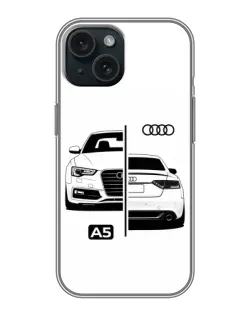 Чохол для iPhone 15 з картинкою «Audi — контрастний дизайн»