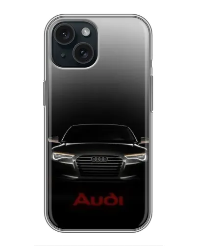 Чохол для iPhone 15 з картинкою «Audi — градієнтний контур»