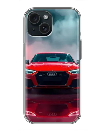 Чохол для iPhone 15 з картинкою «Audi RS — червоний стиль»