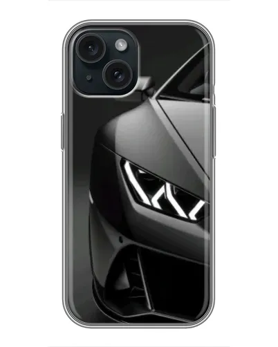 Чохол для iPhone 15 з картинкою «Lamborghini фари деталізація»