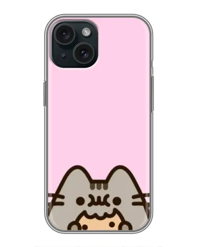 Чехол для iPhone 15 с картинкой «Pusheen и печенье» Чехол для iPhone 15 с картинкой «Pusheen и печенье»