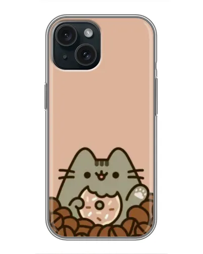 Чехол для iPhone 15 с картинкой «Кофейный Пушин» Чехол для iPhone 15 с картинкой «Кофейный Пушин»