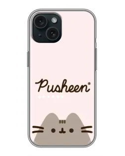 Чехол для iPhone 15 с картинкой «Pusheen логотип»