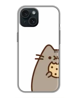 Чехол для iPhone 15 с картинкой «Пушин с печеньем»