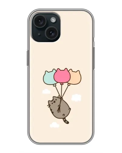 Чехол для iPhone 15 с картинкой «Пушин на шариках» Чехол для iPhone 15 с картинкой «Пушин на шариках»