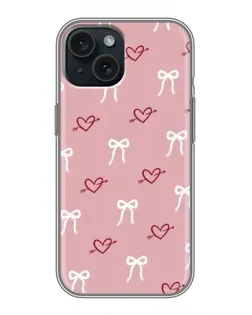 Чохол для iPhone 15 з картинкою «Серця та банти» Чохол для iPhone 15 з картинкою «Серця та банти»