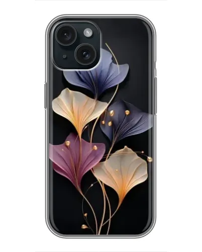 Чохол для iPhone 15 з картинкою «Лілові квіти грації» Чохол для iPhone 15 з картинкою «Лілові квіти грації»