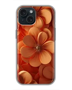 Чохол для iPhone 15 з картинкою «Помаранчева макро квітка»