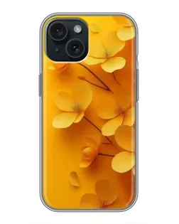 Чохол для iPhone 15 з картинкою «Золоті пелюстки»