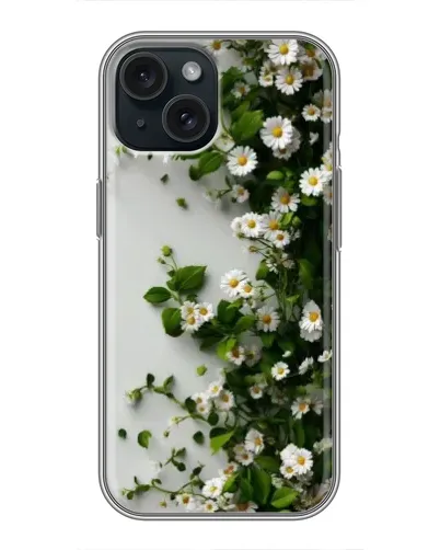 Чохол для iPhone 15 з картинкою «Гілка дрібних білих квітів» Чохол для iPhone 15 з картинкою «Гілка дрібних білих квітів»