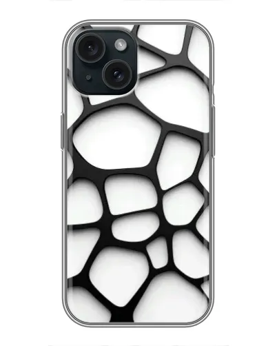 Чохол для iPhone 15 з картинкою «Біла об'ємна сітка» Чохол для iPhone 15 з картинкою «Біла об'ємна сітка»