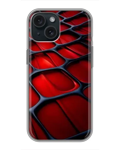 Чохол для iPhone 15 з картинкою «Червона глянцева сітка» Чохол для iPhone 15 з картинкою «Червона глянцева сітка»