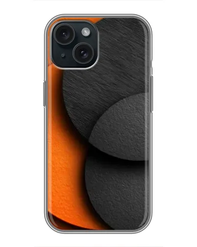 Чохол для iPhone 15 з картинкою «Геометрія помаранчевих кіл» Чохол для iPhone 15 з картинкою «Геометрія помаранчевих кіл»