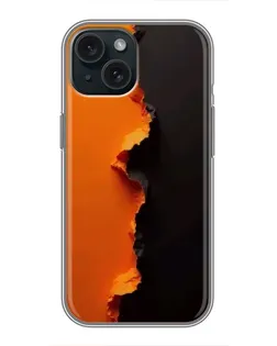 Чохол для iPhone 15 з картинкою «Помаранчевий розлом»