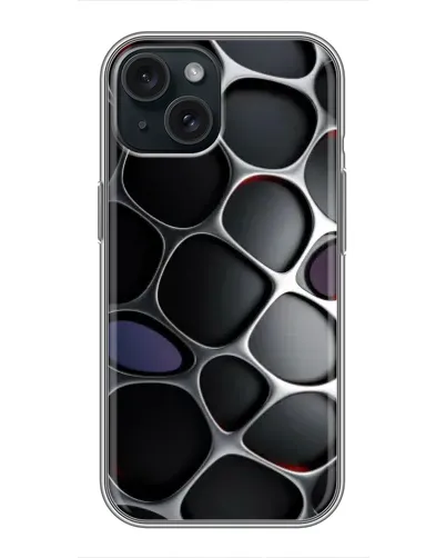 Чохол для iPhone 15 з картинкою «Об'ємна темна решітка» Чохол для iPhone 15 з картинкою «Об'ємна темна решітка»