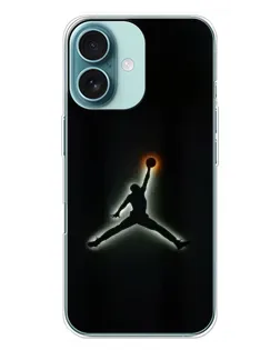 Чехол для iPhone 16 Plus с картинкой «Jordan Gradient Logo»