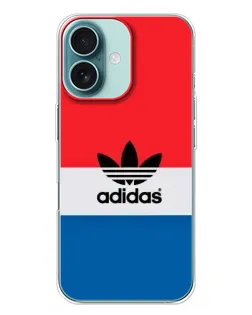 Чохол для iPhone 16 Plus з картинкою «Ретро блоки Adidas»