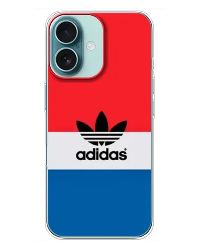 Чохол для iPhone 16 Plus з картинкою «Ретро блоки Adidas»