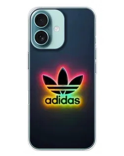 Чохол для iPhone 16 Plus з картинкою «Неоновий Adidas»
