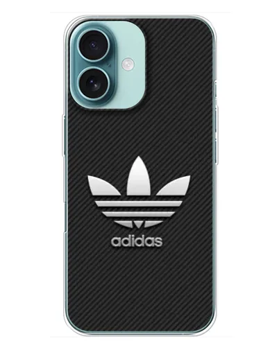 Чохол для iPhone 16 Plus з картинкою «Adidas Карбонова текстура»