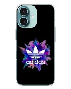 Чохол для iPhone 16 Plus з картинкою «Вибух фарб Adidas»