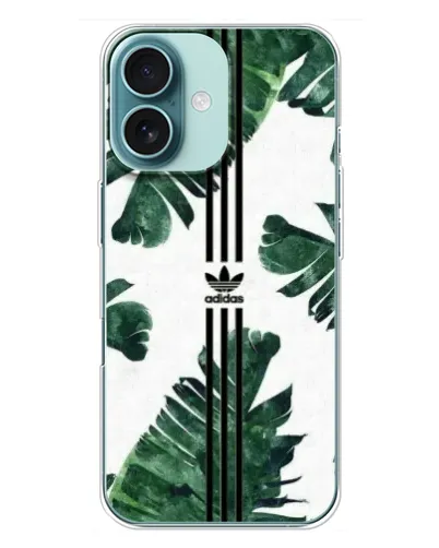 Чохол для iPhone 16 Plus з картинкою «Пальмове листя адідас»