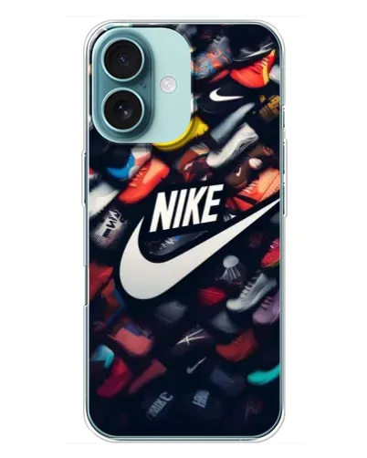 Чехол для iPhone 16 Plus с картинкой «Коллекция кроссовок Nike» Чехол для iPhone 16 Plus с картинкой «Коллекция кроссовок Nike»