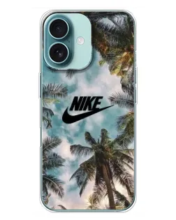 Чохол для iPhone 16 Plus з картинкою «Тропічний принт Nike»