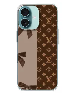 Чехол для iPhone 16 Plus с картинкой «Louis Vuitton — банты» Чехол для iPhone 16 Plus с картинкой «Louis Vuitton — банты»