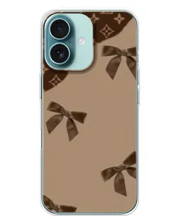 Чехол для iPhone 16 Plus с картинкой «LV — кофейный атлас» Чехол для iPhone 16 Plus с картинкой «LV — кофейный атлас»