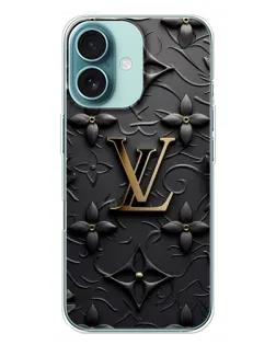 Чехол для iPhone 16 Plus с картинкой «Кожаная текстура LV» Чехол для iPhone 16 Plus с картинкой «Кожаная текстура LV»