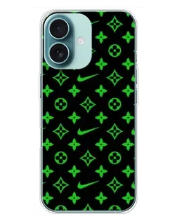 Чехол для iPhone 16 Plus с картинкой «Неоновый принт LV» Чехол для iPhone 16 Plus с картинкой «Неоновый принт LV»