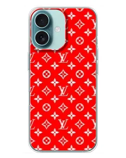 Чехол для iPhone 16 Plus с картинкой «Яркий паттерн LV» Чехол для iPhone 16 Plus с картинкой «Яркий паттерн LV»