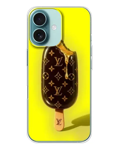 Чехол для iPhone 16 Plus с картинкой «Мороженое от LV»
