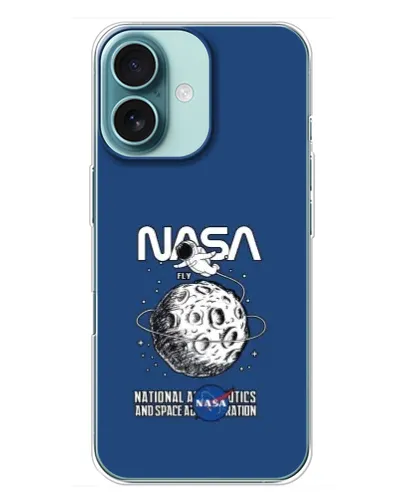 Чехол для iPhone 16 Plus с картинкой «NASA — лунная миссия» Чехол для iPhone 16 Plus с картинкой «NASA — лунная миссия»