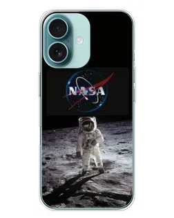 Чехол для iPhone 16 Plus с картинкой «Астронавт на Луне» Чехол для iPhone 16 Plus с картинкой «Астронавт на Луне»