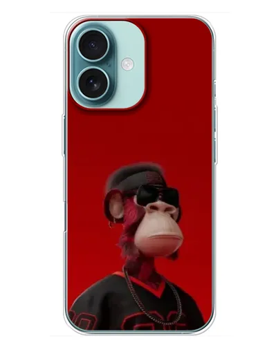 Чехол для iPhone 16 Plus с картинкой «Bored Ape в красном» Чехол для iPhone 16 Plus с картинкой «Bored Ape в красном»
