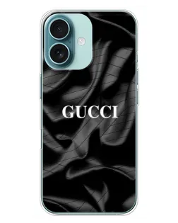 Чехол для iPhone 16 Plus с картинкой «Gucci — шелковые волны» Чехол для iPhone 16 Plus с картинкой «Gucci — шелковые волны»