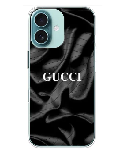 Чехол для iPhone 16 Plus с картинкой «Gucci — шелковые волны» Чехол для iPhone 16 Plus с картинкой «Gucci — шелковые волны»