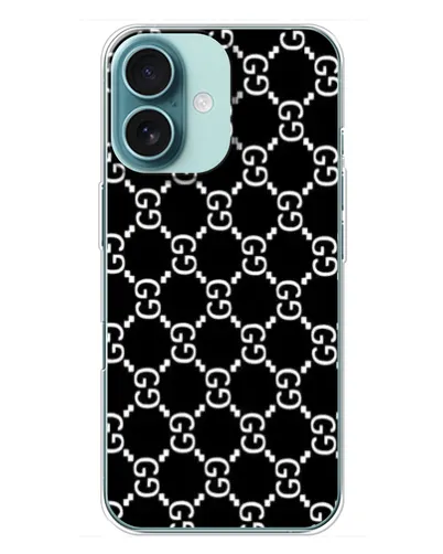 Чехол для iPhone 16 Plus с картинкой «Gucci — сетчатый паттерн» Чехол для iPhone 16 Plus с картинкой «Gucci — сетчатый паттерн»