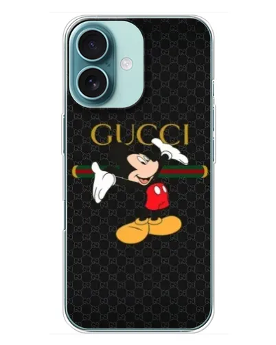 Чехол для iPhone 16 Plus с картинкой «Микки Маус Gucci» Чехол для iPhone 16 Plus с картинкой «Микки Маус Gucci»