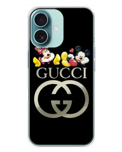 Чехол для iPhone 16 Plus с картинкой «Gucci — герои Disney» Чехол для iPhone 16 Plus с картинкой «Gucci — герои Disney»