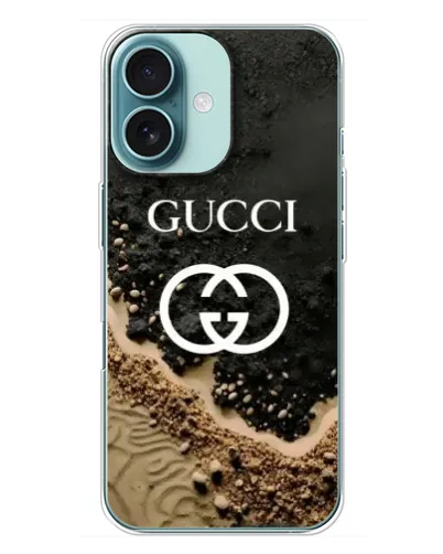 Чехол для iPhone 16 Plus с картинкой «Gucci — песчаные дюны» Чехол для iPhone 16 Plus с картинкой «Gucci — песчаные дюны»