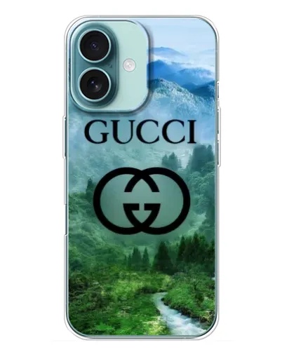 Чехол для iPhone 16 Plus с картинкой «Gucci — горный пейзаж» Чехол для iPhone 16 Plus с картинкой «Gucci — горный пейзаж»