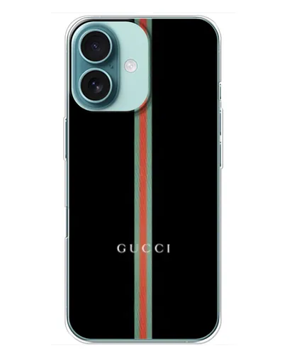 Чохол для iPhone 16 Plus з картинкою «Gucci — строга лінія» Чохол для iPhone 16 Plus з картинкою «Gucci — строга лінія»